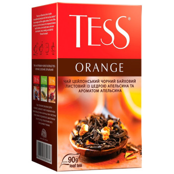 Чай чорний Tess Orange з цедрою і ароматом апельсина 90 г Чай чорний Tess Orange з цедрою і ароматом апельсина 90 г