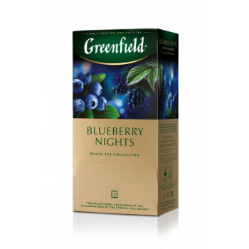 Чай черный Greenfield Blueberry Nights со вкусом черники и сливок 25х2 г Чай черный Greenfield Blueberry Nights со вкусом черники и сливок 25х2 г