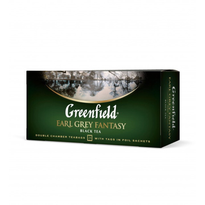 Чай чорний Greenfield Earl Grey Fantasy з бергамотом 25х2 г