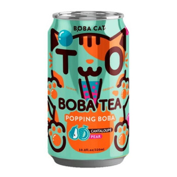 Чай Бабл с шариками боба со вкусом дыни и груши Boba Cat, 320 мл Чай Бабл с шариками боба со вкусом дыни и груши Boba Cat, 320 мл