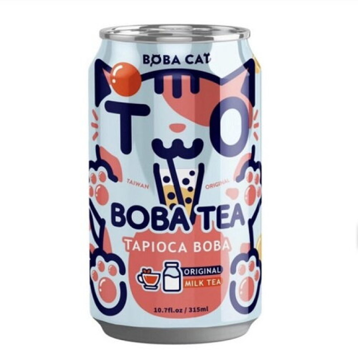 Класичний чай Бабл з тапіокою Boba Cat, 315 мл