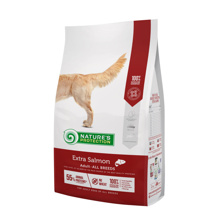 Сухой корм для взрослых собак всех пород с лососем Extra Salmon Adult All Breeds 12кг