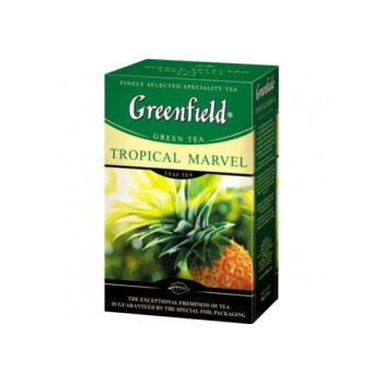 Чай зеленый Greenfield Tropical Marvel с имбирём и ароматом ананаса 100 г Чай зеленый Greenfield Tropical Marvel с имбирём и ароматом ананаса 100 г