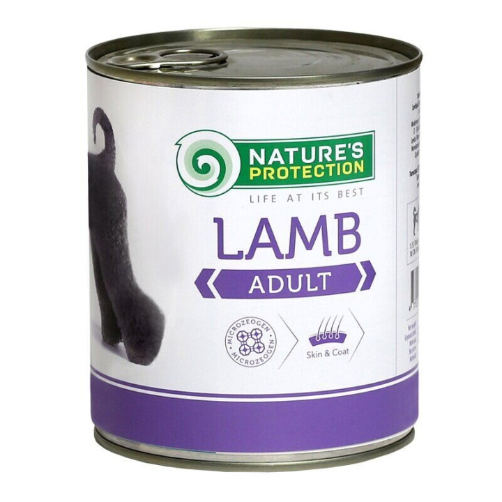 Влажный корм для взрослых собак всех пород с ягненком Nature's Protection Adult Lamb 400г