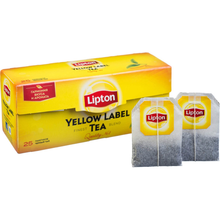 Чай чорний Lipton Yellow Label 25 х 2 г (4823084200038)