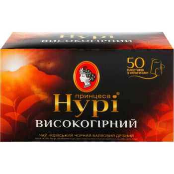 Чай чорний "Принцеса Нурі" Високогірний 50х2 г Чай чорний "Принцеса Нурі" Високогірний 50х2 г