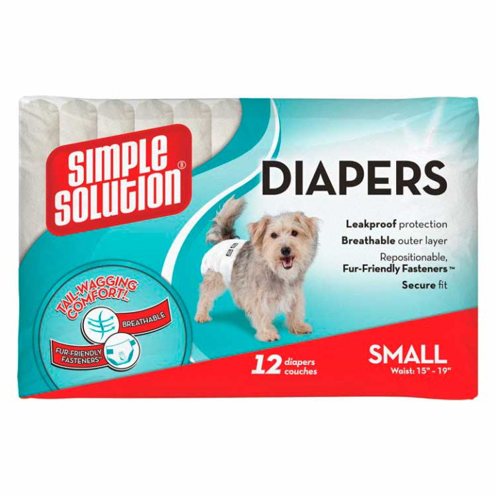 Simple Solution Disposable Diapers Small - гигиенические подкладки для собак малые, 12шт
