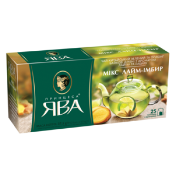 Чай зеленый "Принцесса Ява" Микс лайм-имбирь 25шт. х 1,5г (4823096806372)