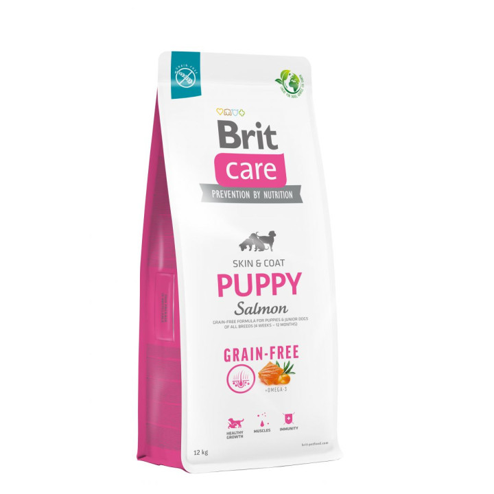 Brit Care GF Puppy Salmon - корм Брит беззерновой для щенков и молодых собак всех пород с лососем 12 кг (172195)