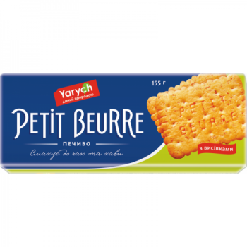 Печенье Yarych Petit Beurre С отрубями 155 г (4820154481847) Печенье Yarych Petit Beurre С отрубями 155 г (4820154481847)