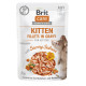 Корм влажный для котят Brit Care Cat Fillets in Gravy with Savory Salmon, филе в соусе с лососем, 85 г