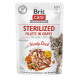Корм вологий для стерилізованих котів Brit Care Cat Sterilized, філе в соусі з качкою, 85 г