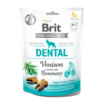Brit Care Dental - функциональное лакомство Брит Дентал с олениной и розмарином для собак 150 г (111418/9949)