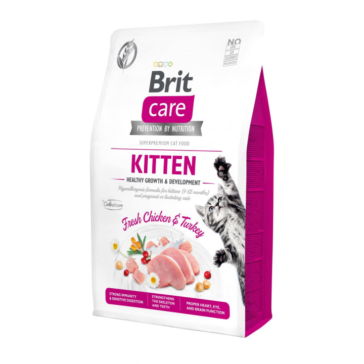 Brit Care Cat GF Kitten HGrowth & Development - корм Брит беззерновий для кошенят здорове зростання та розвиток 400 г (171279/0686)