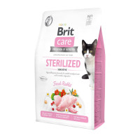 Brit Care Cat GF Sterilized Sensetive - корм Брит беззерновий для стерилізованних котів з чутливим травленням з кролем 400 г (171291/0778)