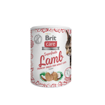 Ласощі для котів Brit Care Cat Snack Superfruits Lamb з ягням, 100 г