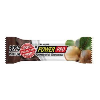 Протеїновий батончик Power Pro 32% білку, без цукру, макадамія, 60 г (4820231512716)