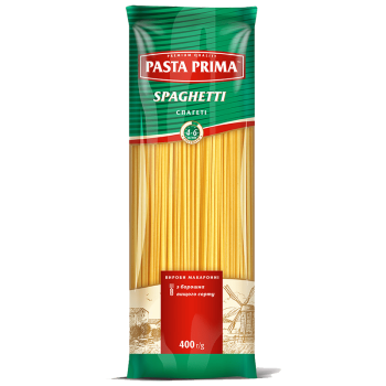 Макарони Pasta Prima Спагеті ПУ 400г