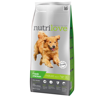 Сухий корм для собак Nutrilove Mature adult з куркою і рисом 3 кг (8595606402379)