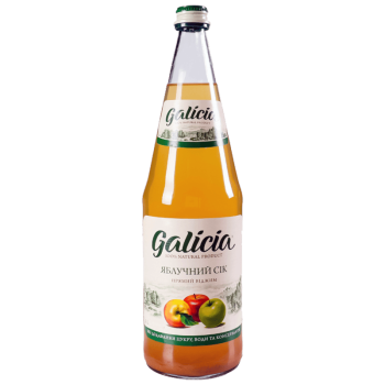 Сік Galicia яблучний неосвітлений пастеризований 1л с/б Сік Galicia яблучний неосвітлений пастеризований 1л с/б