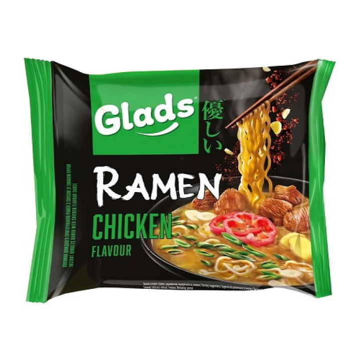Локшина швидкого приготування GLADS Рамен зі смаком Курки пачка 105 г (4820286440255)