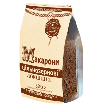 Макарони Козуб Продукт цільнозернові локшина в пакеті 500 г Макарони Козуб Продукт цільнозернові локшина в пакеті 500 г