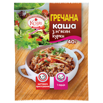 Каша Козуб Продукт гречана з мясом курки 40 г Каша Козуб Продукт гречана з мясом курки 40 г