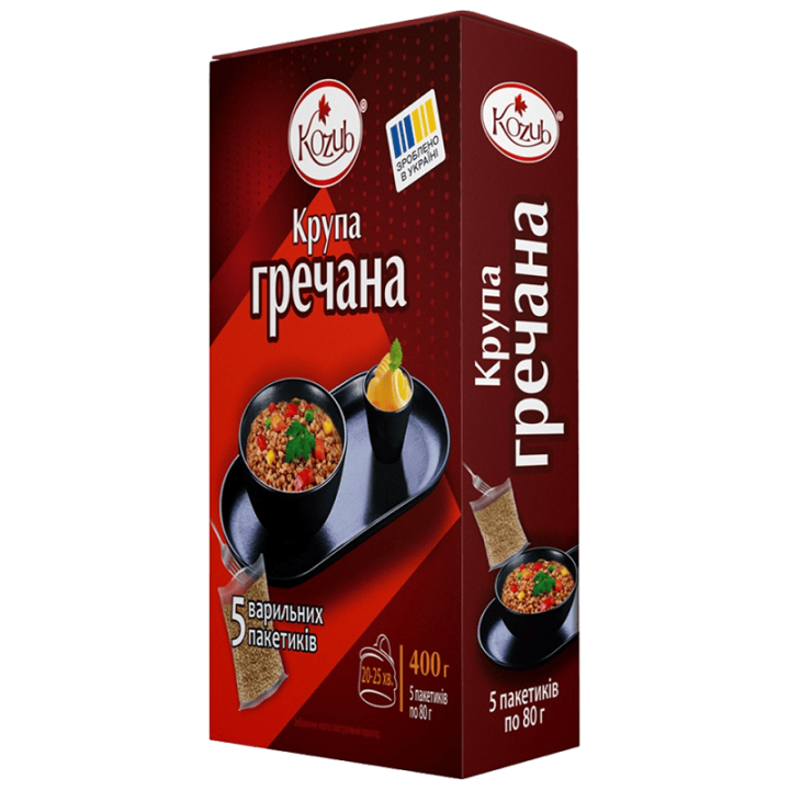 Крупа Козуб Продукт гречана у варильних пакетах 5х80 г