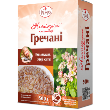 Пластівці Козуб Продукт Найніжніші гречані в коробці 500 г Пластівці Козуб Продукт Найніжніші гречані в коробці 500 г