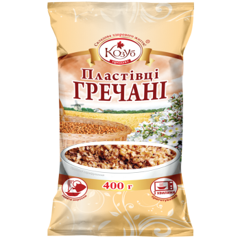 Пластівці Козуб Продукт гречані в пакеті 400 г Пластівці Козуб Продукт гречані в пакеті 400 г