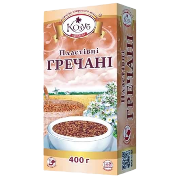Пластівці Козуб Продукт Найніжніші гречані в пакеті 400 г Пластівці Козуб Продукт Найніжніші гречані в пакеті 400 г