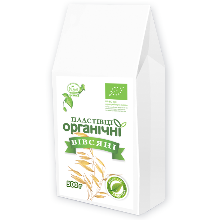 Пластівці Козуб Продукт ОРГАНІЧНІ вівсяні 500г