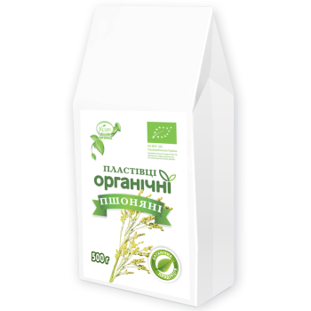 Пластівці Козуб Продукт пшоняні МП ОРГАНІЧНІ в пакеті 500 г Пластівці Козуб Продукт пшоняні МП ОРГАНІЧНІ в пакеті 500 г