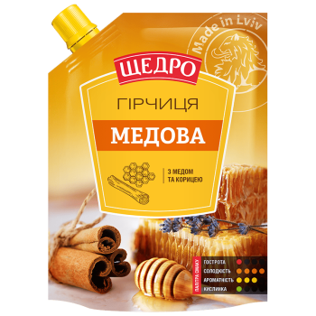 Гірчиця Щедро Медова д/п 120г