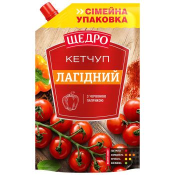 Кетчуп Щедро Лагідний д/п 360г Кетчуп Щедро Лагідний д/п 360г