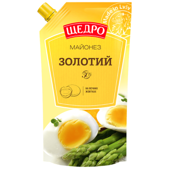 Майонез Щедро Золотий 50% д/п 300г