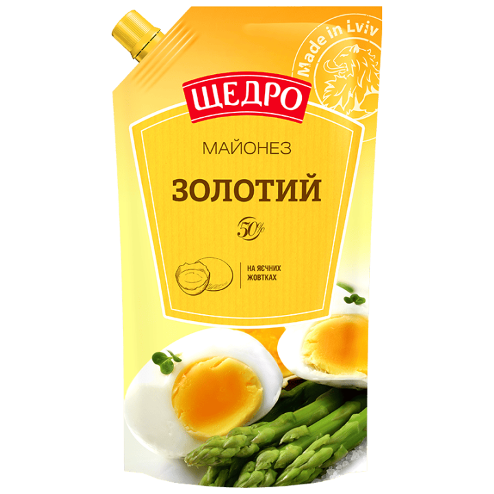 Майонез Щедро Золотий 50% д/п 500г
