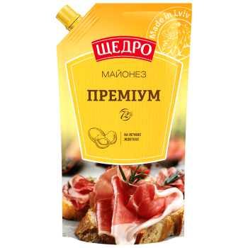 Майонез Щедро Преміум 72% д/п 500г Майонез Щедро Преміум 72% д/п 500г