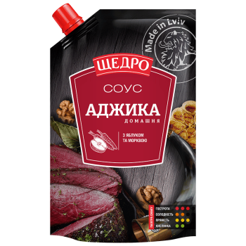Соус Щедро Аджика домашня дой-пак 200г Соус Щедро Аджика домашня дой-пак 200г