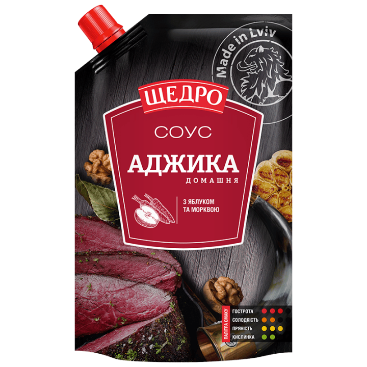 Соус Щедро Аджика домашня дой-пак 200г