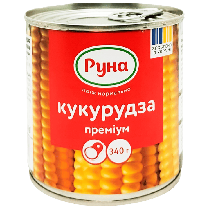 Кукурудза Руна цукрова консервована Суперсолодка 340 г