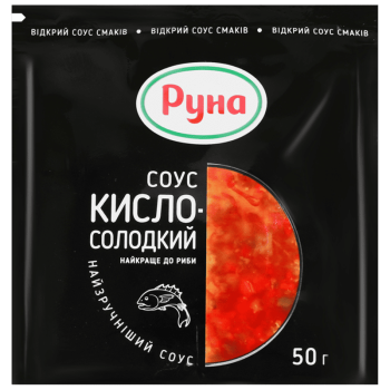 Соус Руна Кисло-солодкий пастеризований 50 г Соус Руна Кисло-солодкий пастеризований 50 г