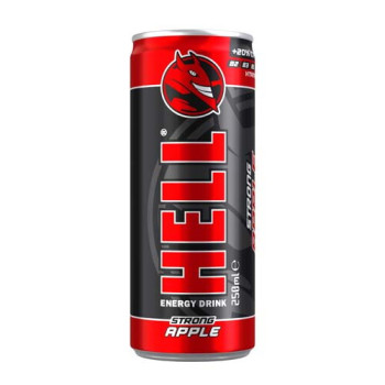 Напій безалкогольний енергетичний газований Hell Apple (з ароматом яблука) 250 ml Напій безалкогольний енергетичний газований Hell Apple (з ароматом яблука) 250 ml