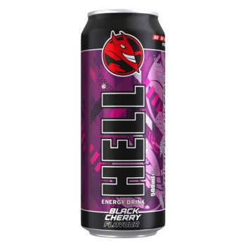Напій безалкогольний енергетичний газований Hell Black Cherry 500 ml Напій безалкогольний енергетичний газований Hell Black Cherry 500 ml