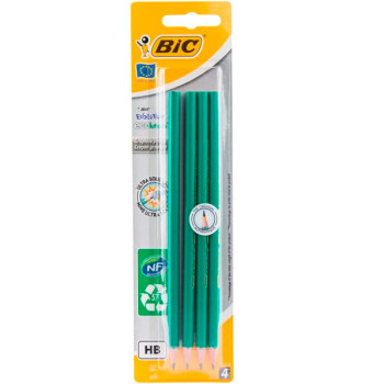 Карандаши чернографитовые BIC Evolution без резинки 4 шт. (3270220000167)