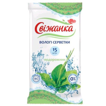 Вологі серветки Свіжанка 15шт. (4751023290157) Вологі серветки Свіжанка 15шт. (4751023290157)