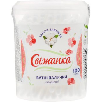 Ватні палички Свіжанка 100 шт. (4752171000865) Ватні палички Свіжанка 100 шт. (4752171000865)