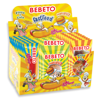 Конфеты жевательные Bebeto "Фаст фуд" 28 г x 24 шт. (8690146655619) Конфеты жевательные Bebeto "Фаст фуд" 28 г x 24 шт. (8690146655619)