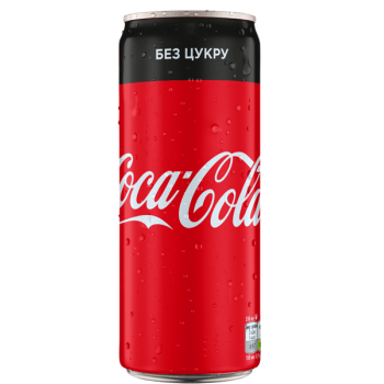 Напій газований Coca-Cola Zero з/б 0,33 л