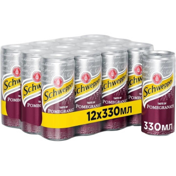 Напій газований Schweppes Гранат 0,33л (5449000030856)